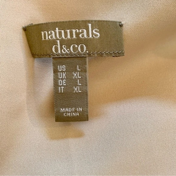 d&co. Naturals Open Front Autum Fall Print Jacket Large - Picture 7 of 9